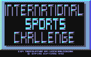 International Sports Challenge Title Screen